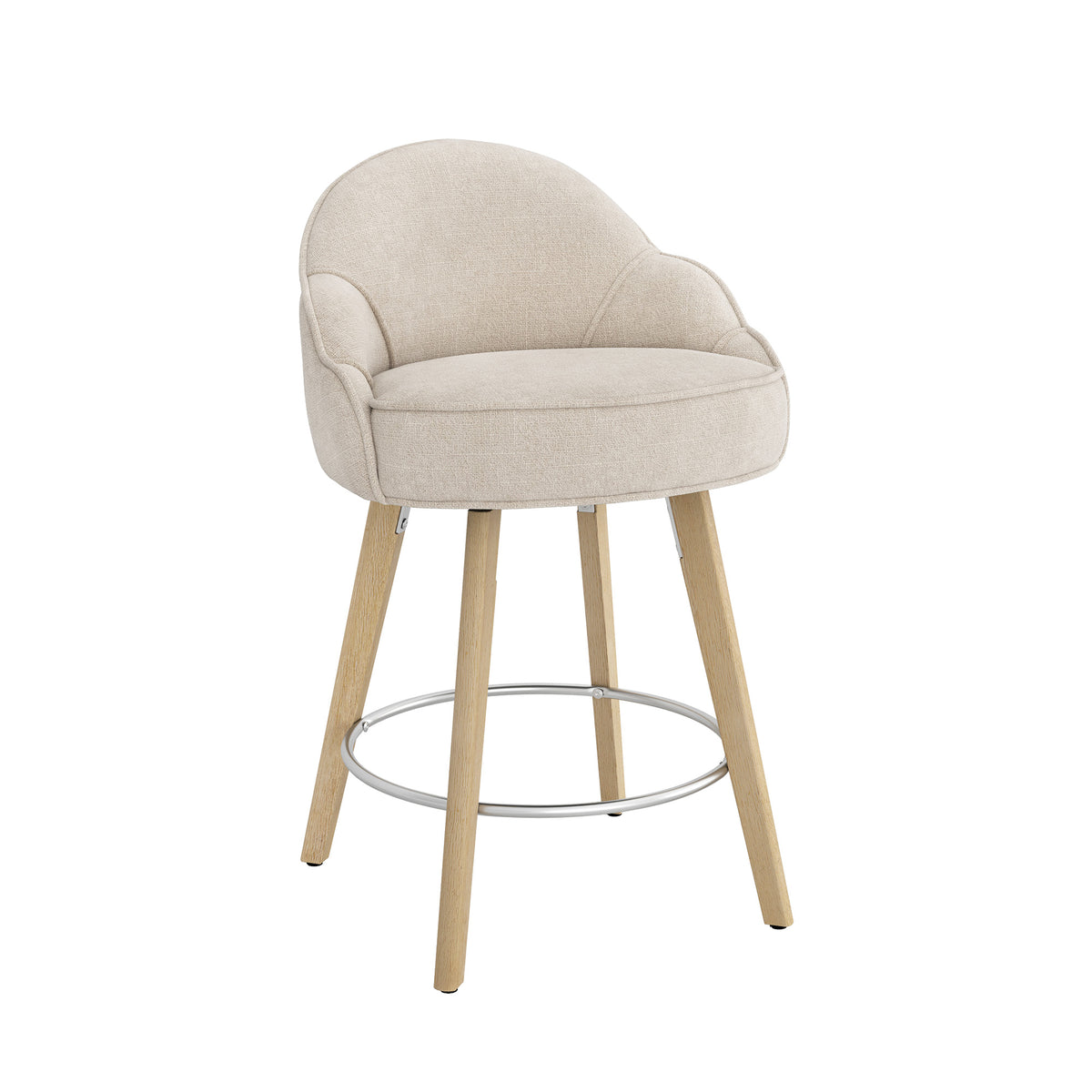 DAPHNE SERIES UPHOLSTERED SWIVEL BAR STOOL