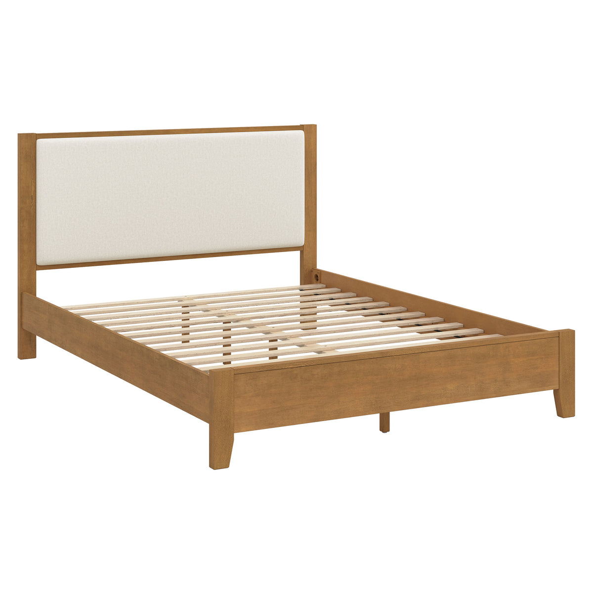 RECIO SERIES SOLID WOOD UPHOLSTERED BED-QUEEN & KING