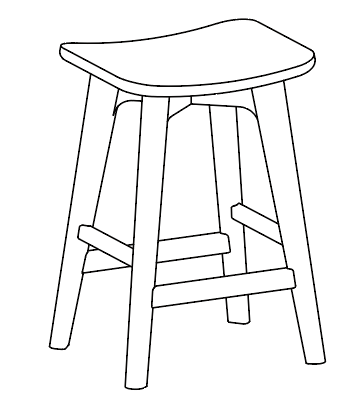 ICARUS SERIES WOOD BAR STOOLS