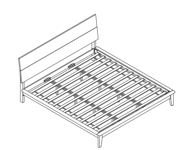 LEXI SERIES SOLID WOOD BED-QUEEN & KING