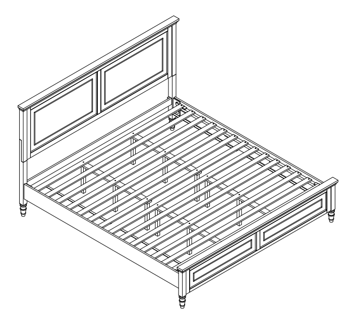 AVILA SERIES  SOLID WOOD BED（QUEEN & KING）