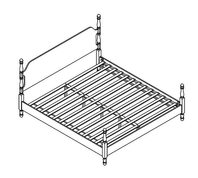THEODORE SERIES SOLID WOOD BED-QUEEN & KING