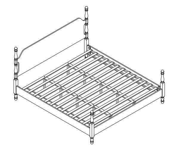 THEODORE SERIES SOLID WOOD BED-QUEEN & KING