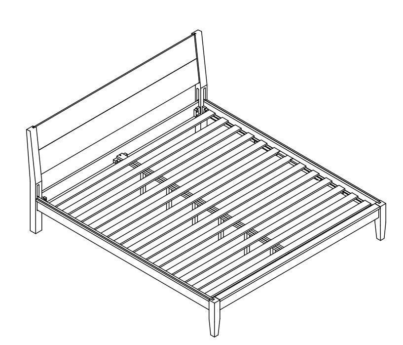 NAMI SERIES	SOLID WOOD BED-QUEEN & KING