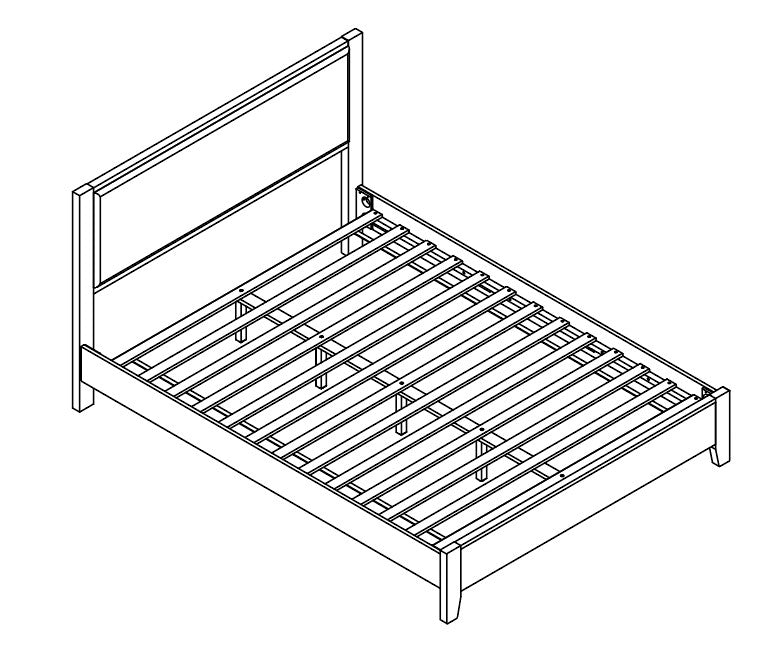 RECIO SERIES SOLID WOOD UPHOLSTERED BED-QUEEN & KING