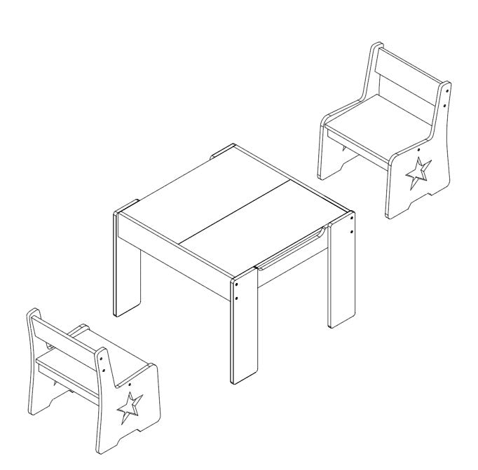 NICOLE SERIES CHILDREN'S TABLE & CHAIR SETS
