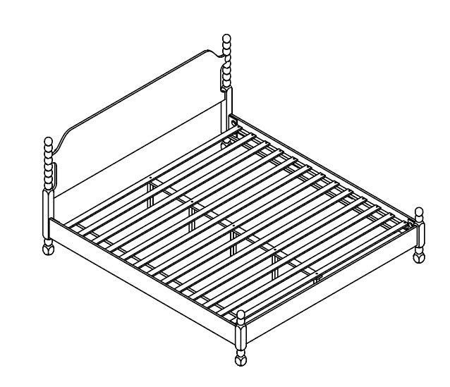 ALBEDO SERIES SOLID WOOD BED-QUEEN & KING