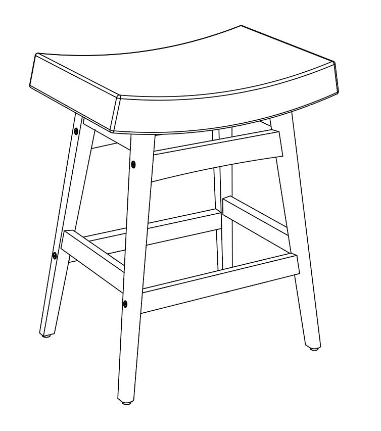 MERCEDES SERIES SADDLE BAR STOOLS
