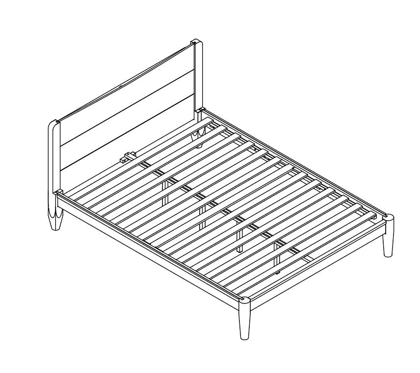 ALDRICH SERIES SOLID WOOD BED-QUEEN & KING