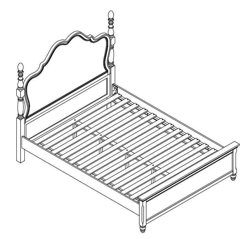 OTIS SERIES SOLID WOOD BED	-QUEEN & KING
