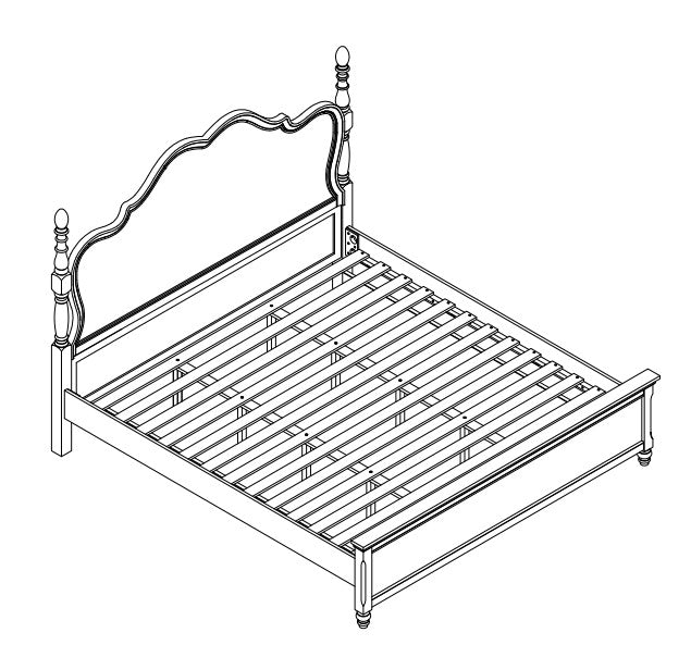 OTIS SERIES SOLID WOOD BED	-QUEEN & KING