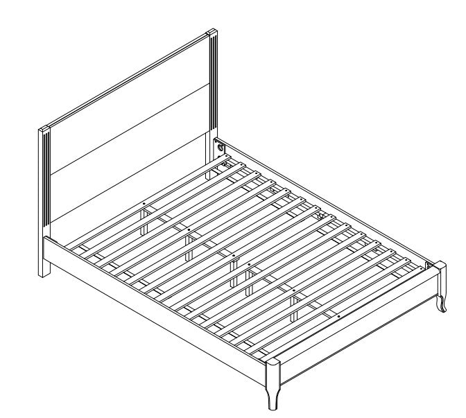 YOLO SERIES SOLID WOOD BED-QUEEN & KING