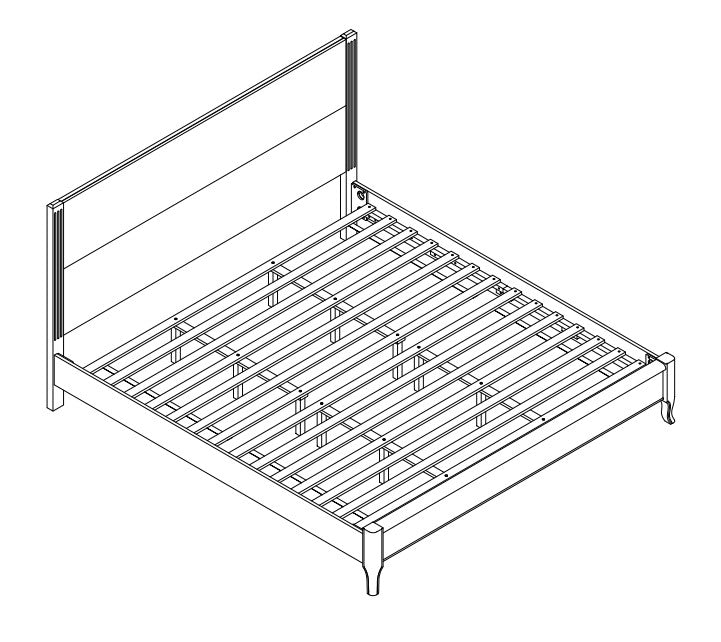 YOLO SERIES SOLID WOOD BED-QUEEN & KING